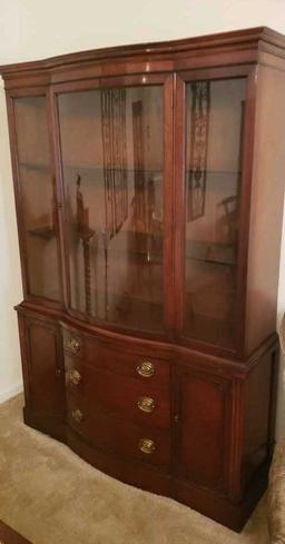 Drexel Furniture Company Mahogany Curved Front