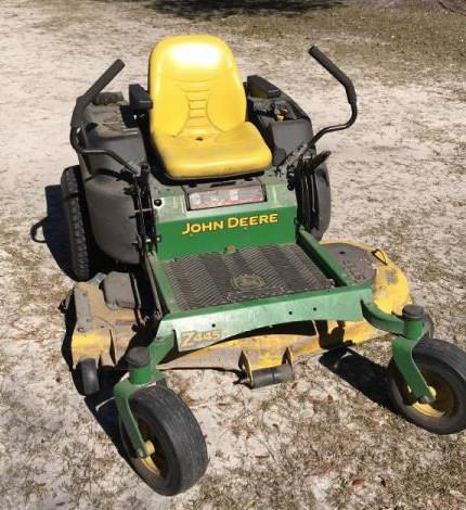 John Deere Z445 Zero Turn Mower w/ 54" Deck,Kawasaki Engine Serial #M0Z445C061285 -