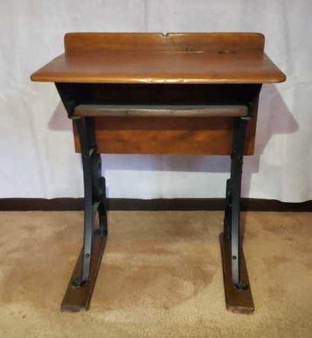 Antique School Desk--Patent July 4, 1916