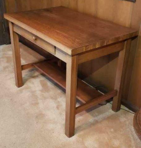Oak One-Drawer Table--40" x 29" x 30"