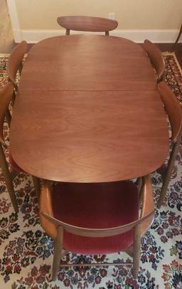 Mid Century Danish Modern Dining Table w/6 Chairs