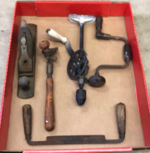 Assorted Antique Tools including Wood