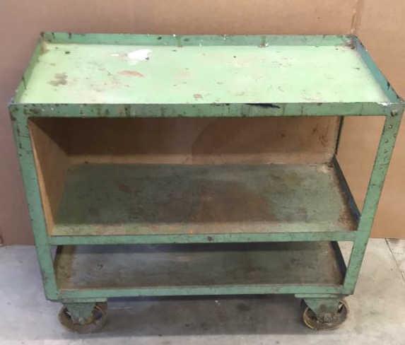 Heavy Duty Iron Rolling 3-Shelf Cart with Iron