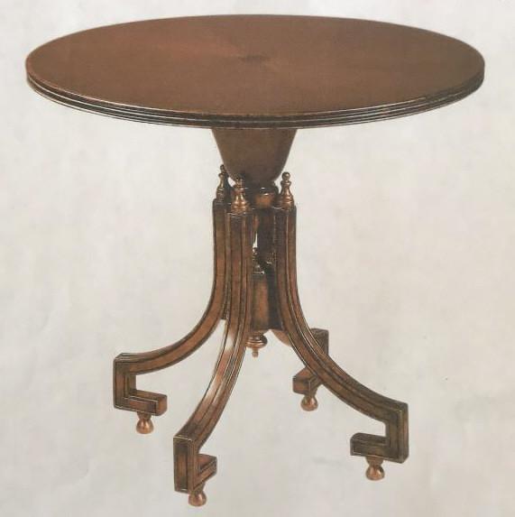 Round Occasional Table, Hand Rubbed Inlaid