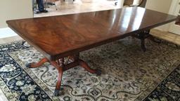 Rectangular Double Pedestal Mahogany Dining