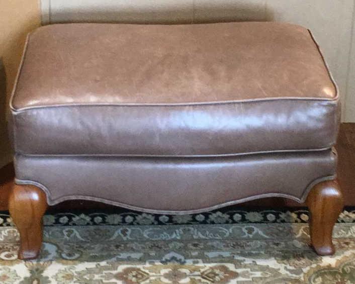 Leather Chair & Ottoman--Chair is 34" Wide,