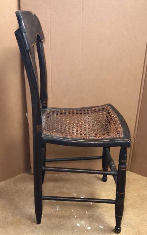 (2) Antique Hitchcock Chairs with Cane Seats