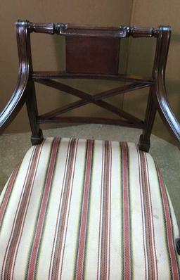 Mahogany Sheraton Open Arm  Chair