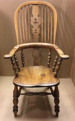 Antique Hand-Carved Windsor Chair