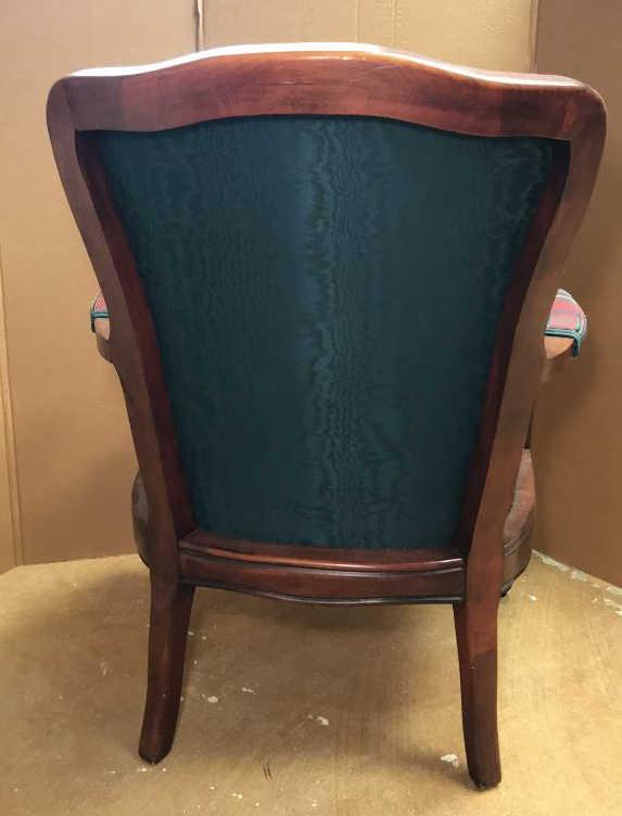 Wooden & Upholstered Chair with Cabriole