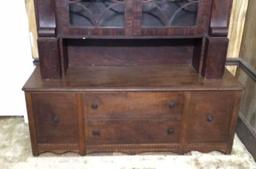 Antique Buffet/China Cabinet (Married Piece)--