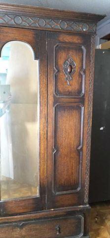 Vintage Wardrobe with Carved and Applied