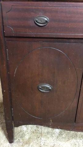 Depression Era China  Cabinet, Brass Hardware,