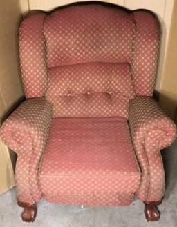 Burgundy Print Chair