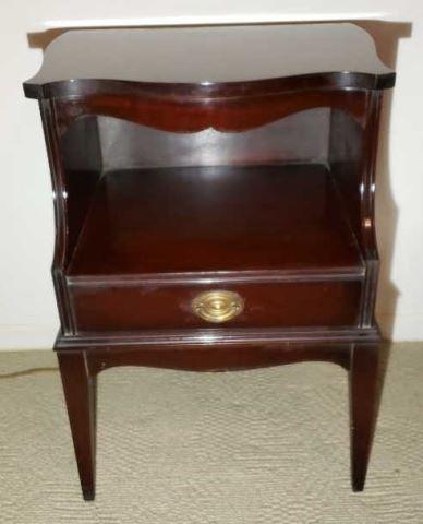 Vintage Mahogany Sheridan Style 1-Drawer Night Stand,