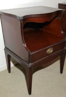 Vintage Mahogany Sheridan Style 1-Drawer Night Stand,