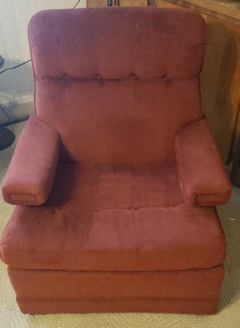 Upholstered Chair w/Matching Footstool