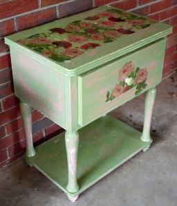 1-Drawer Painted Side Table