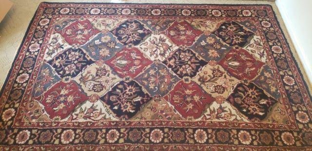 100% Wool Hand Tuffed Rug-India 5' x 7' 9"