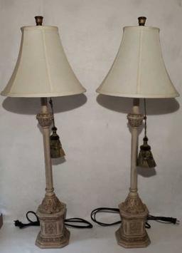 Pair of Buffet Lamps 34" Tall each