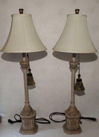 Pair of Buffet Lamps 34" Tall each