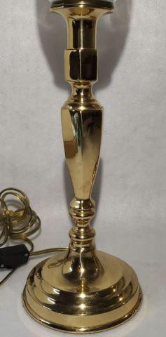 Pair of Brass/Crystal Torchiere Lamps 17.5" each