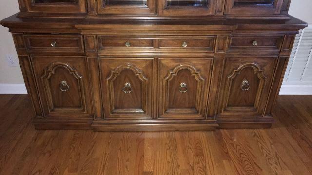 Triple Thomasville Lighted China Cabinet—(4)