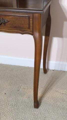 Writing Desk with Cabriole Legs, Brass Hardware,