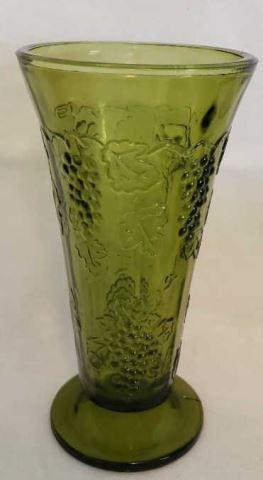 Assorted Collectible Green Glass