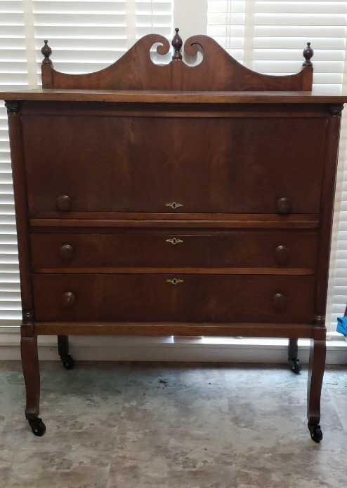 Vintage Lift-Top Desk, Dovetail Construction,