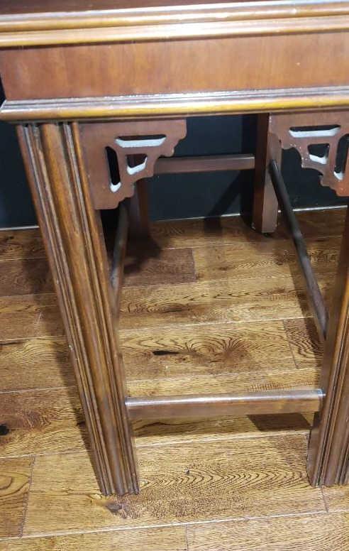 Chippendale-Style Drop Leaf End Table--