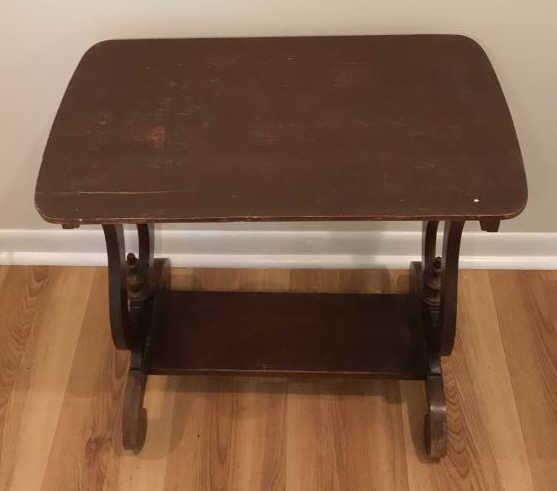 Vintage Side Table - 23 1/4" x 14", 23"H