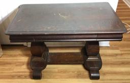 Antique Oak Empire 1-Drawer Desk -