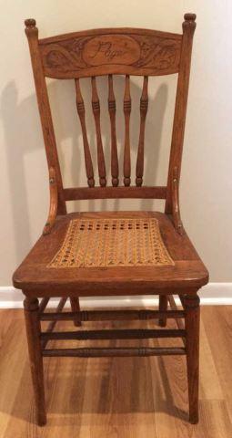 Antique Oak Spindle Back Chair