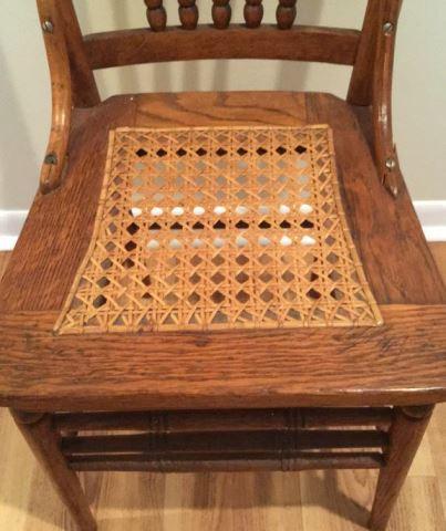 Antique Oak Spindle Back Chair