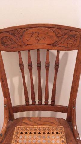 Antique Oak Spindle Back Chair