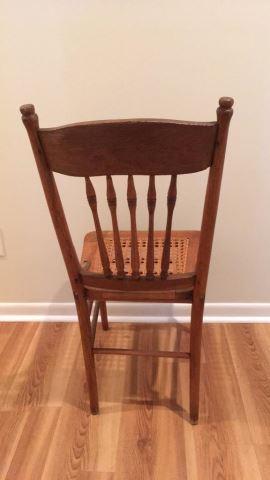 Antique Oak Spindle Back Chair