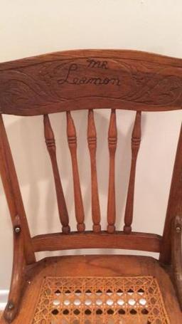 Antique Oak Spindle Back Chair