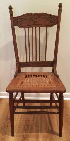 Antique Oak Spindle Back Chair