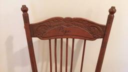 Antique Oak Spindle Back Chair