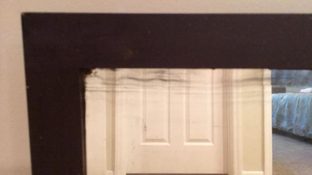 Beveled Mirror in Antique Oak Frame