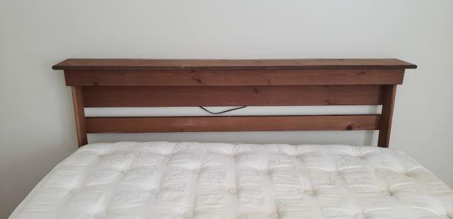 Queen Size Headboard with Platform Storage