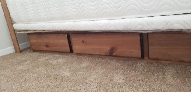 Queen Size Headboard with Platform Storage