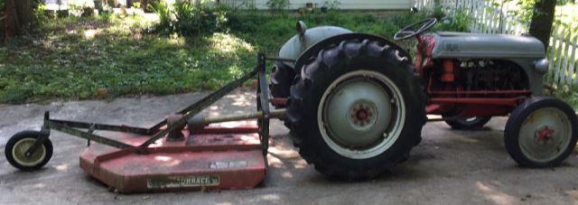 1950 Ford 8 N Tractor & (3) Implements -Click on 2nd Album Picture for Video