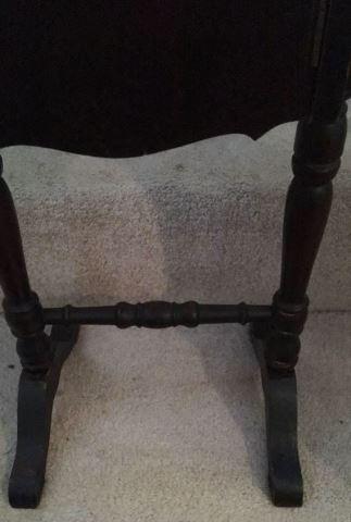 Antique 1-Door Smoke Stand, Turned Legs and