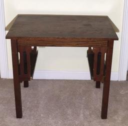 Antique Oak Arts and Crafts Desk/Table—34 1/8” x