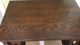 Antique Oak Arts and Crafts Desk/Table—34 1/8” x