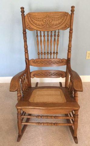 Oak Pressed Back Spindle Back Chair