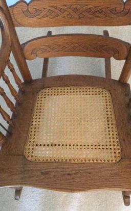 Oak Pressed Back Spindle Back Chair