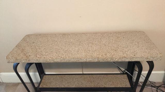 Metal and Granite Sofa/Hall Table—48 1/2” x 17